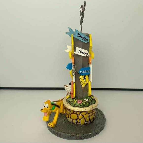 Vintage Authentic Disney Parks Mickey & Pluto Photo/Card Holder w/ Signs - Picture 8 of 9